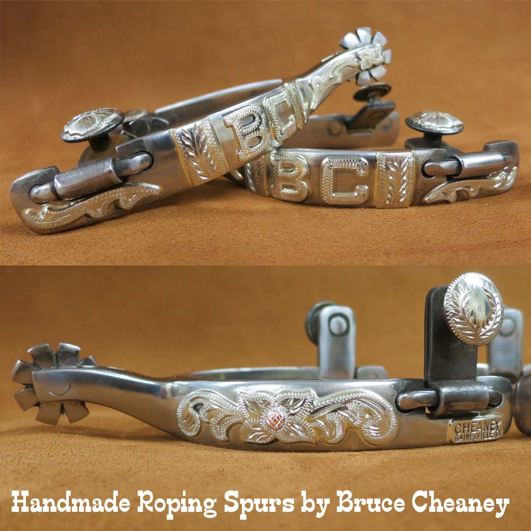 Handmade Roping Spurs by Bruce Cheaney